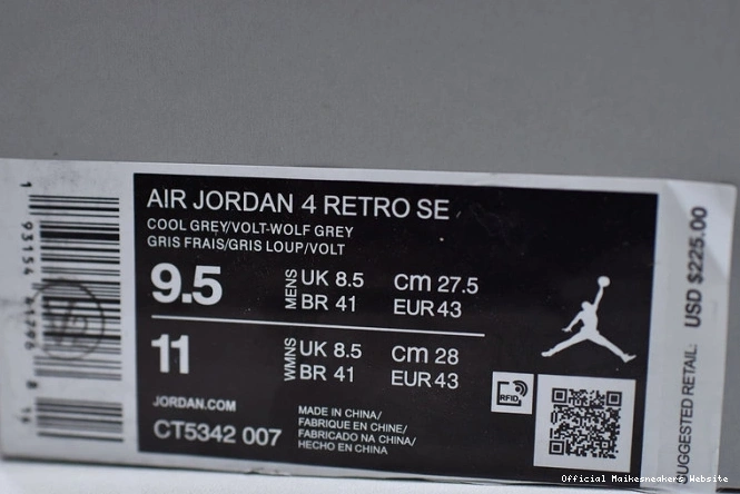 Official Maikesneakers CT5342-007 Neon 4 Jordan Air SE 0731
